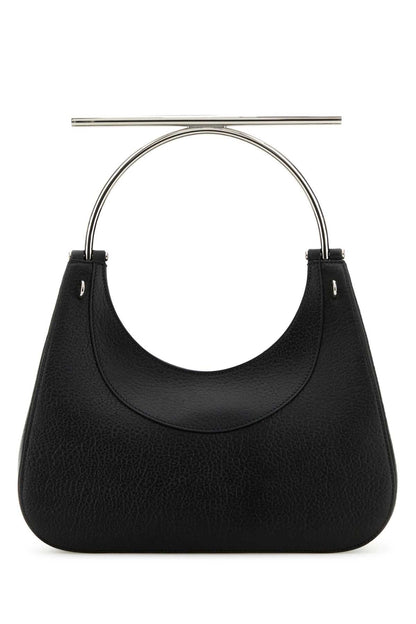 Alexander Mcqueen Women Black Leather Cross-Bar Handbag by Luosophy