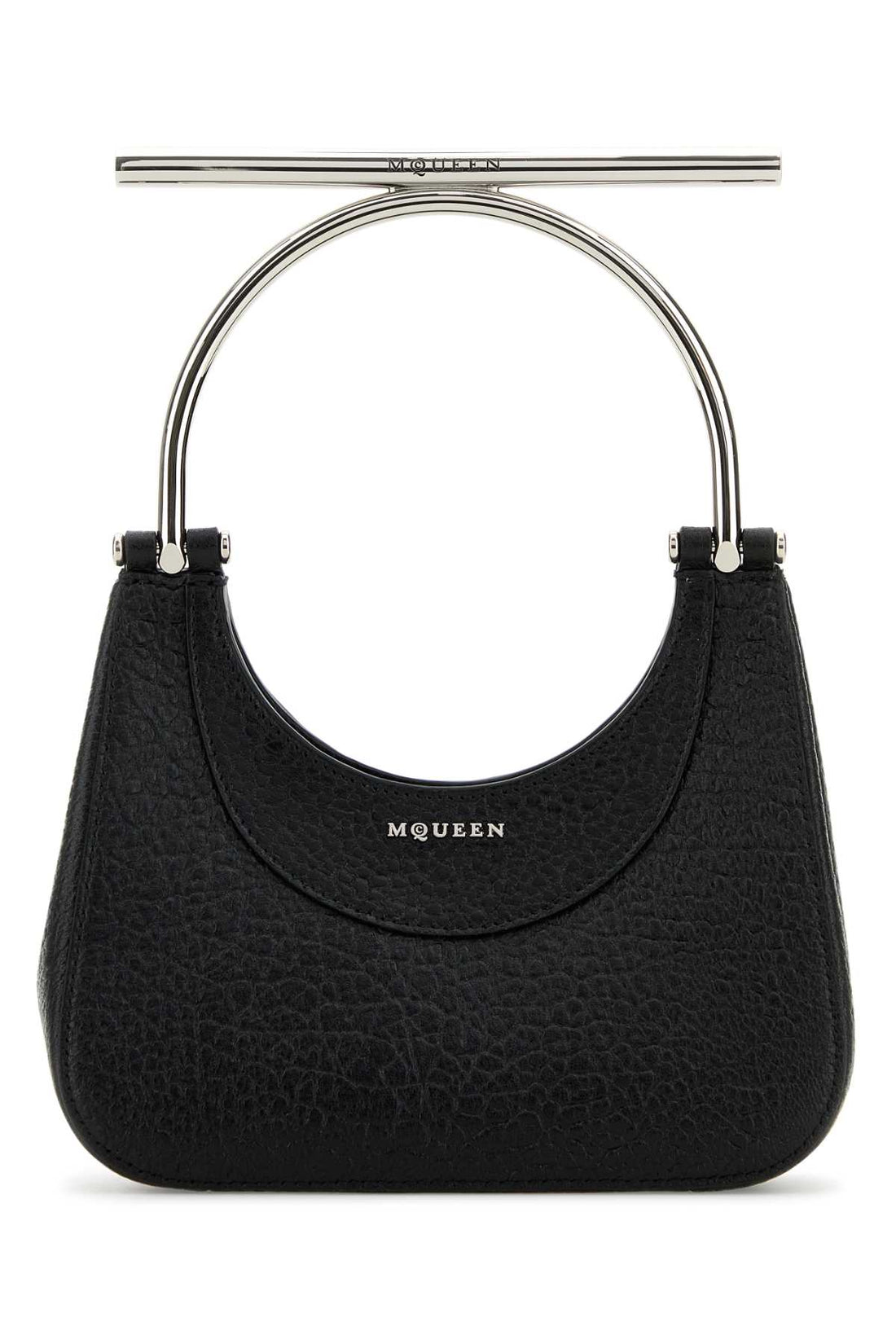 Alexander Mcqueen Women Black Leather Mini Cross-Bar Handbag by Luosophy