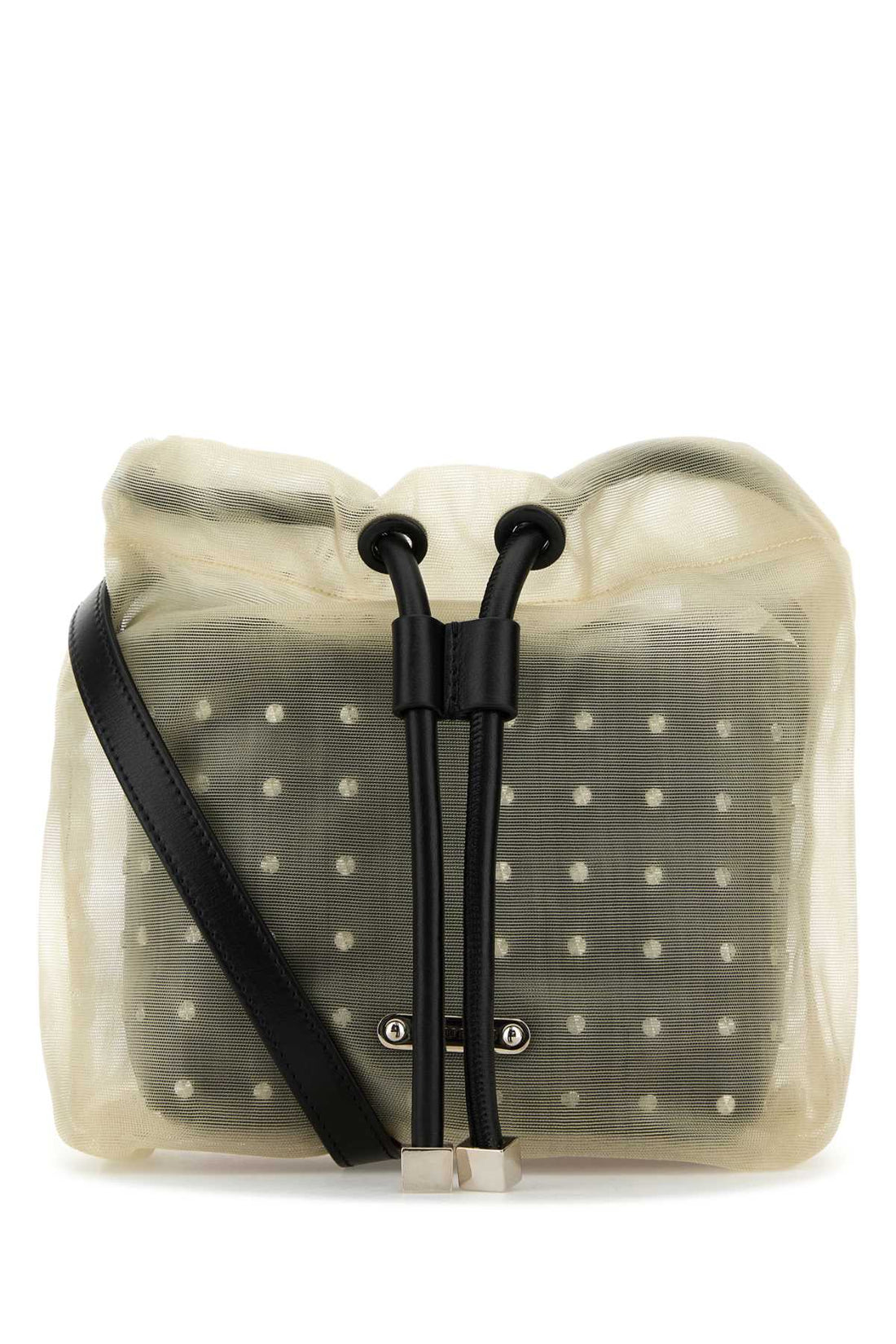 Alexander Mcqueen Women Two-Tone Leather And Tulle Nebula Crossbody Bag by Luosophy