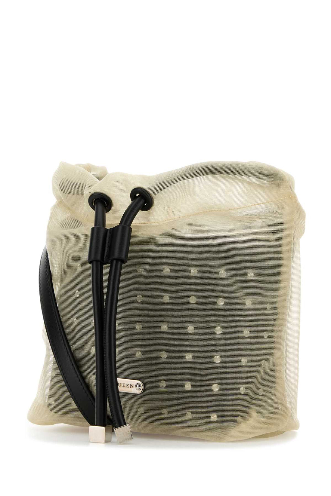 Alexander Mcqueen Women Two-Tone Leather And Tulle Nebula Crossbody Bag by Luosophy