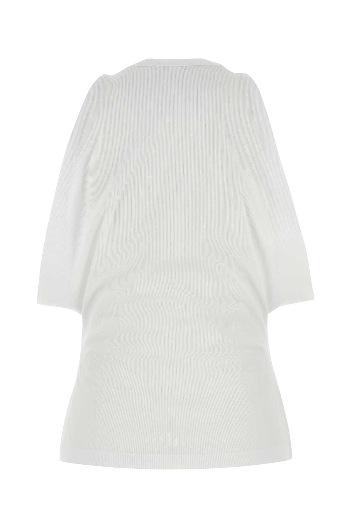 Alexander Mcqueen Women White Stretch Cotton Top by Luosophy