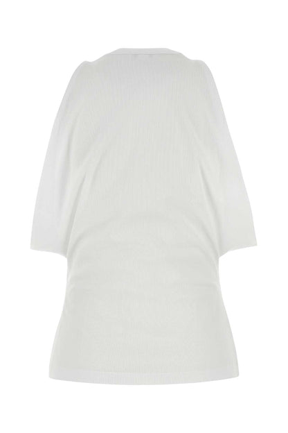 Alexander Mcqueen Women White Stretch Cotton Top by Luosophy
