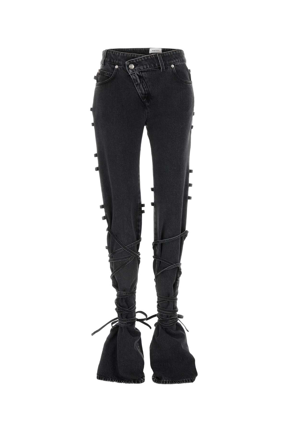 Alexander Mcqueen Women Black Denim Jeans by Luosophy