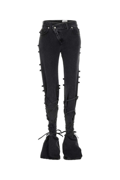 Alexander Mcqueen Women Black Denim Jeans