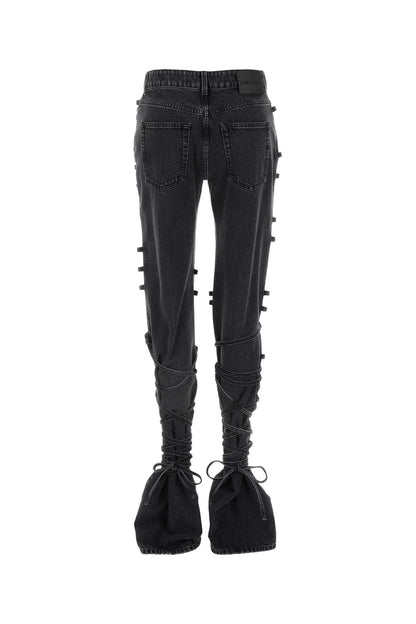 Alexander Mcqueen Women Black Denim Jeans