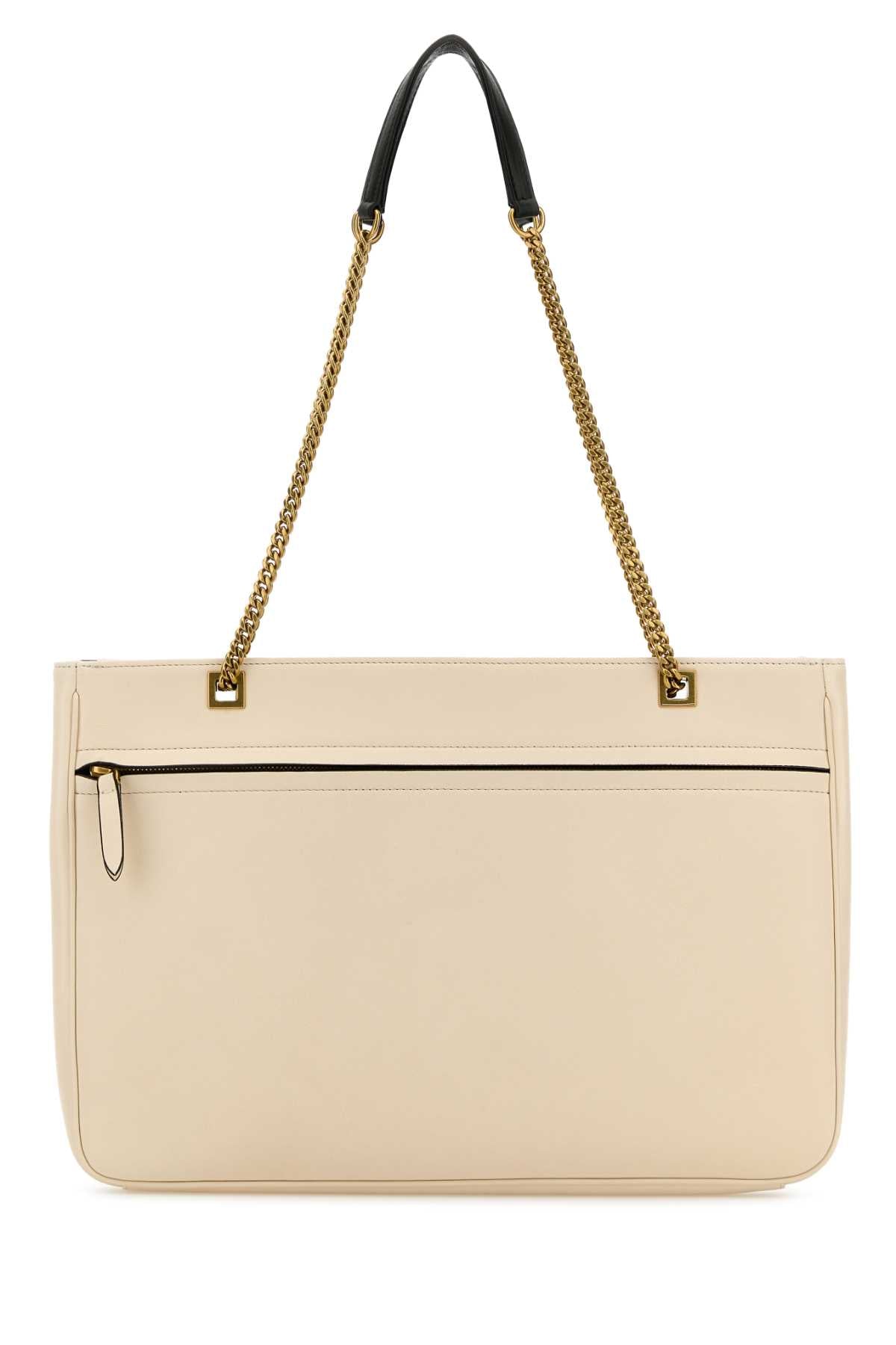 Valentino Garavani Women Sand Leather Medium Viva Superstar Shopping Bag by Luosophy