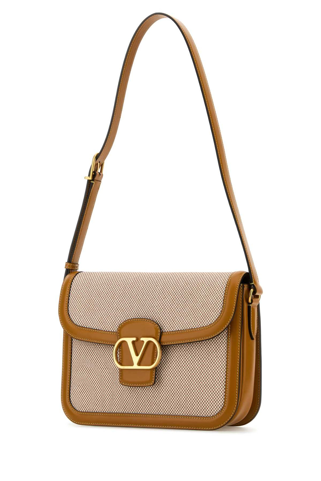 Valentino Garavani Women Two-Tone Canvas And Leather 9To5 Shoulder Bag by Luosophy
