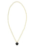 Valentino Garavani Women Ivory Pearls Coeur Royal Necklace by Luosophy
