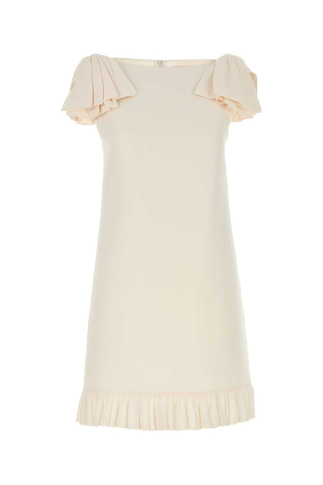 Valentino Garavani Women Ivory Wool Blend Dress by Luosophy