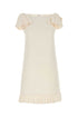 Valentino Garavani Women Ivory Wool Blend Dress by Luosophy