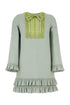 Valentino Garavani Women Mint Green Wool Blend Mini Dress by Luosophy
