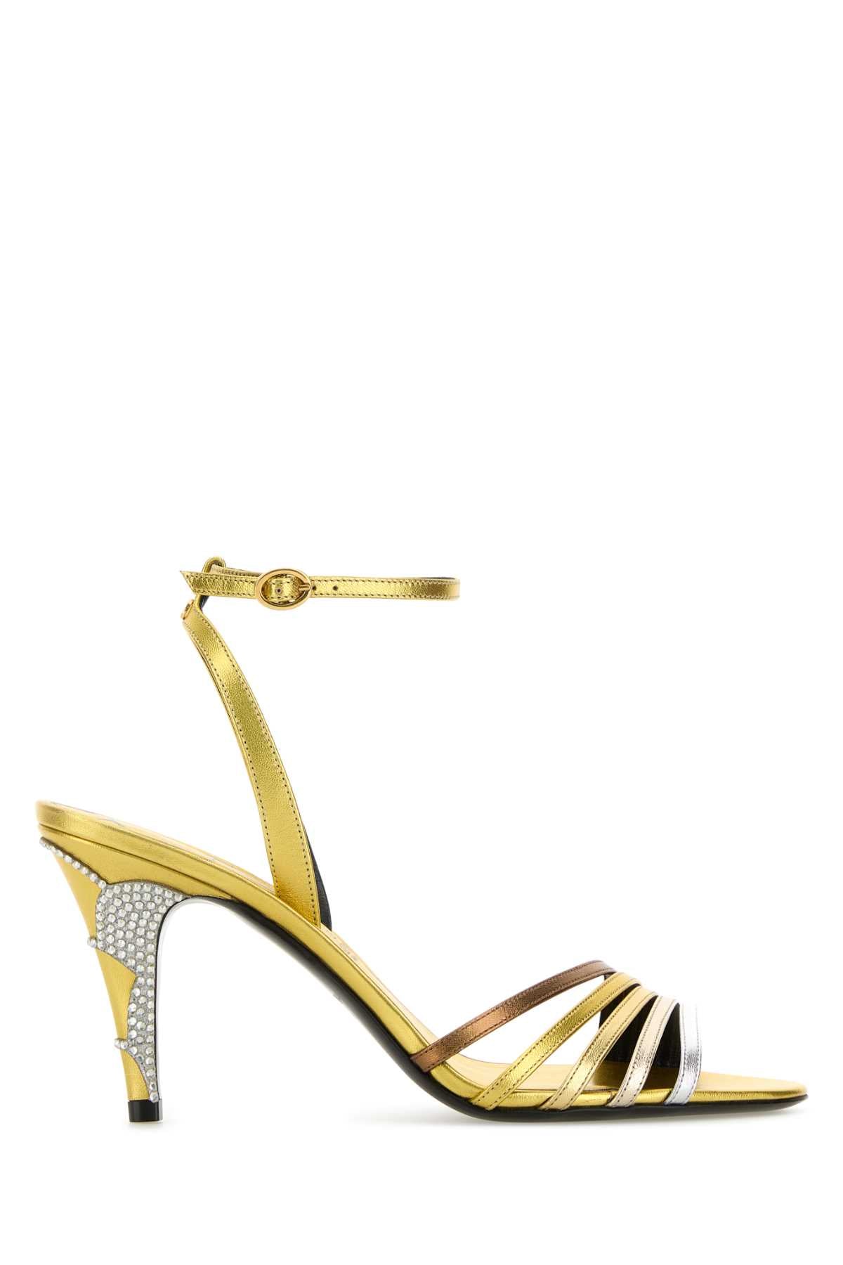 Valentino Garavani Women Multicolor Leather Ladycrush Sandals by Luosophy