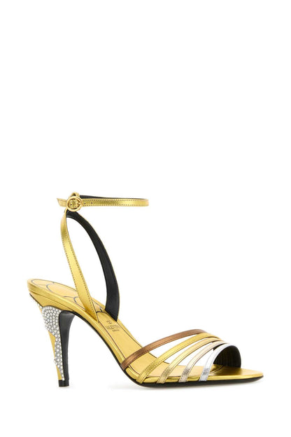 Valentino Garavani Women Multicolor Leather Ladycrush Sandals by Luosophy