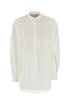 Valentino Garavani Women White Cotton Blend Blouse by Luosophy