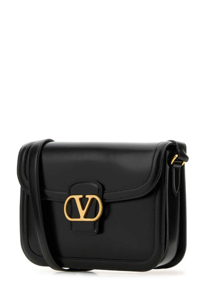 Valentino Garavani Women Black Leather 9To5 Shoulder Bag by Luosophy