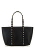 Valentino Garavani Women Black Leather Medium Rockstud Handbag by Luosophy