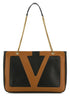 Valentino Garavani Women Black Nappa Leather Medium Viva Superstar Shopping Bag by Luosophy