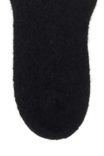 Valentino Garavani Women Black Stretch Mohair Blend Socks by Luosophy