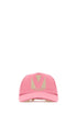 Valentino Garavani Women Pink Cotton Baseball Cap by Luosophy