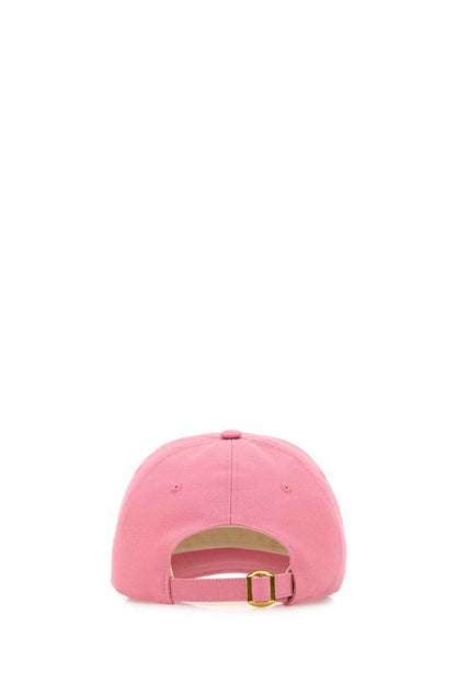 Valentino Garavani Women Pink Cotton Baseball Cap by Luosophy