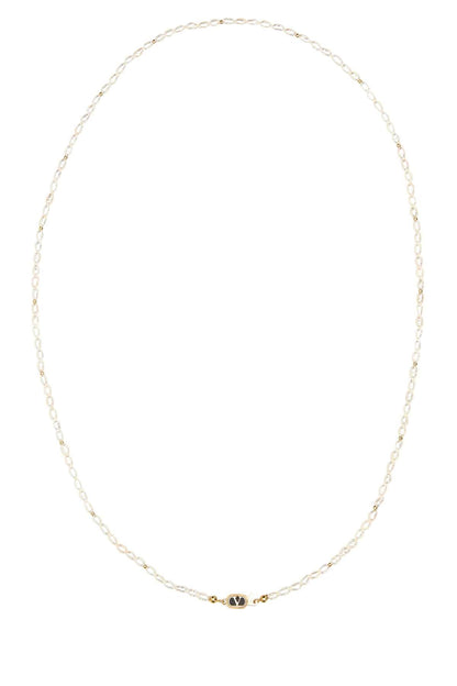 Valentino Garavani Women Pearls Ovalette Necklace by Luosophy