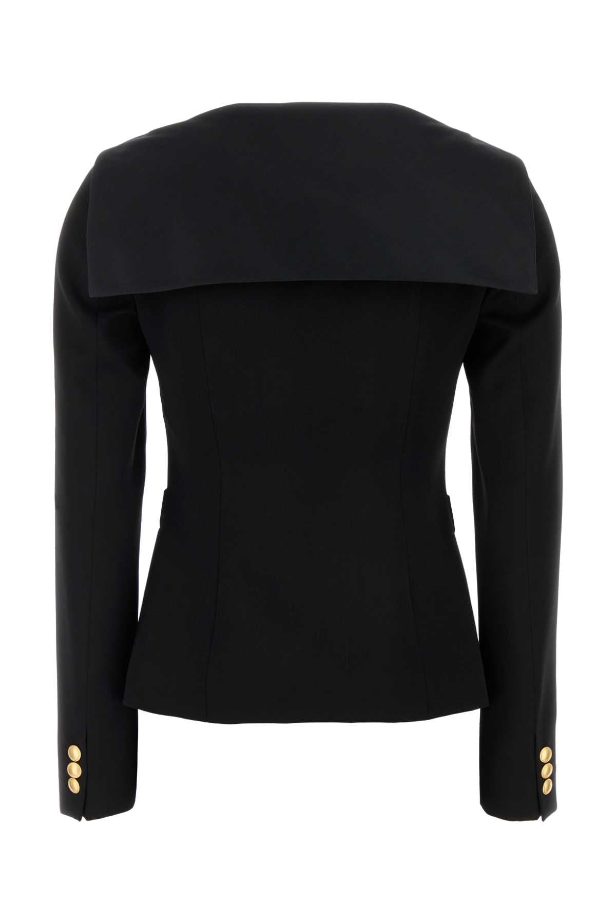Alessandra Rich Women Black Wool Blazer by Luosophy
