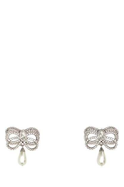 Alessandra Rich Women Embellished Metal Earrings by Luosophy