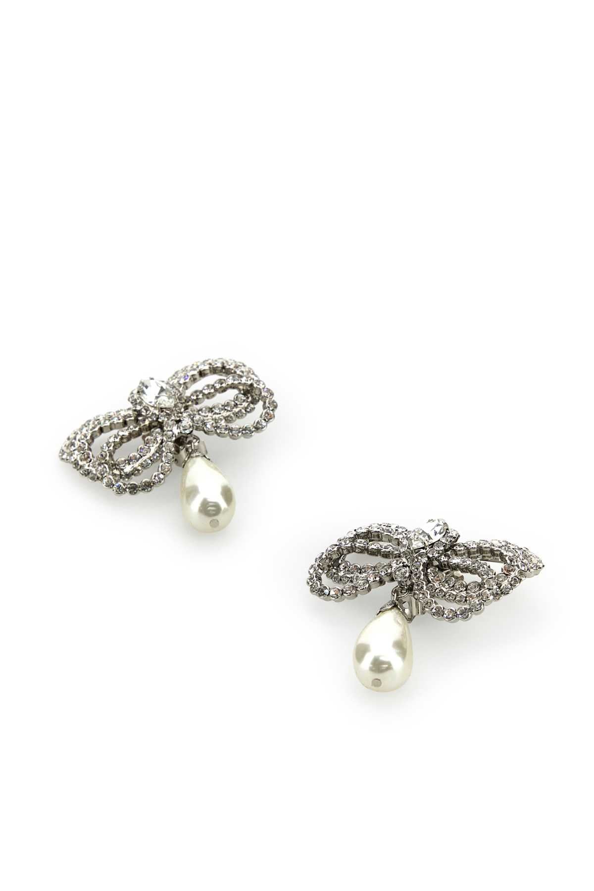 Alessandra Rich Women Embellished Metal Earrings by Luosophy