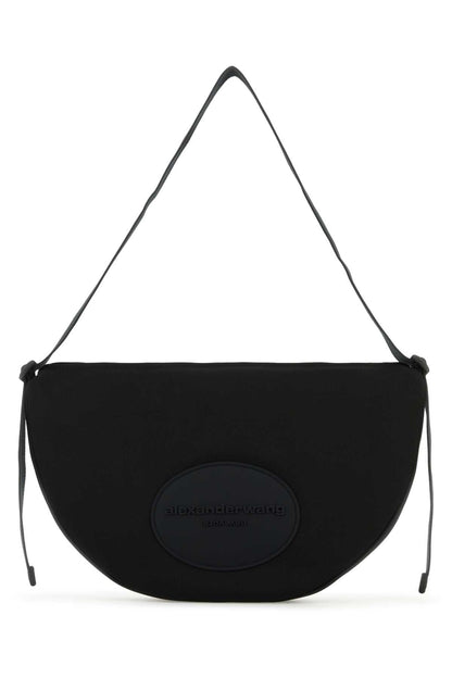 Alexander Wang Women Black Canvas Large Bo Shoulder Bag by Luosophy