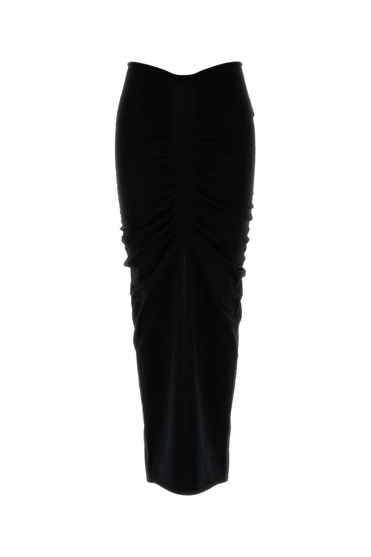 Alexander Wang Women Black Stretch Cupro Blend Skirt by Luosophy