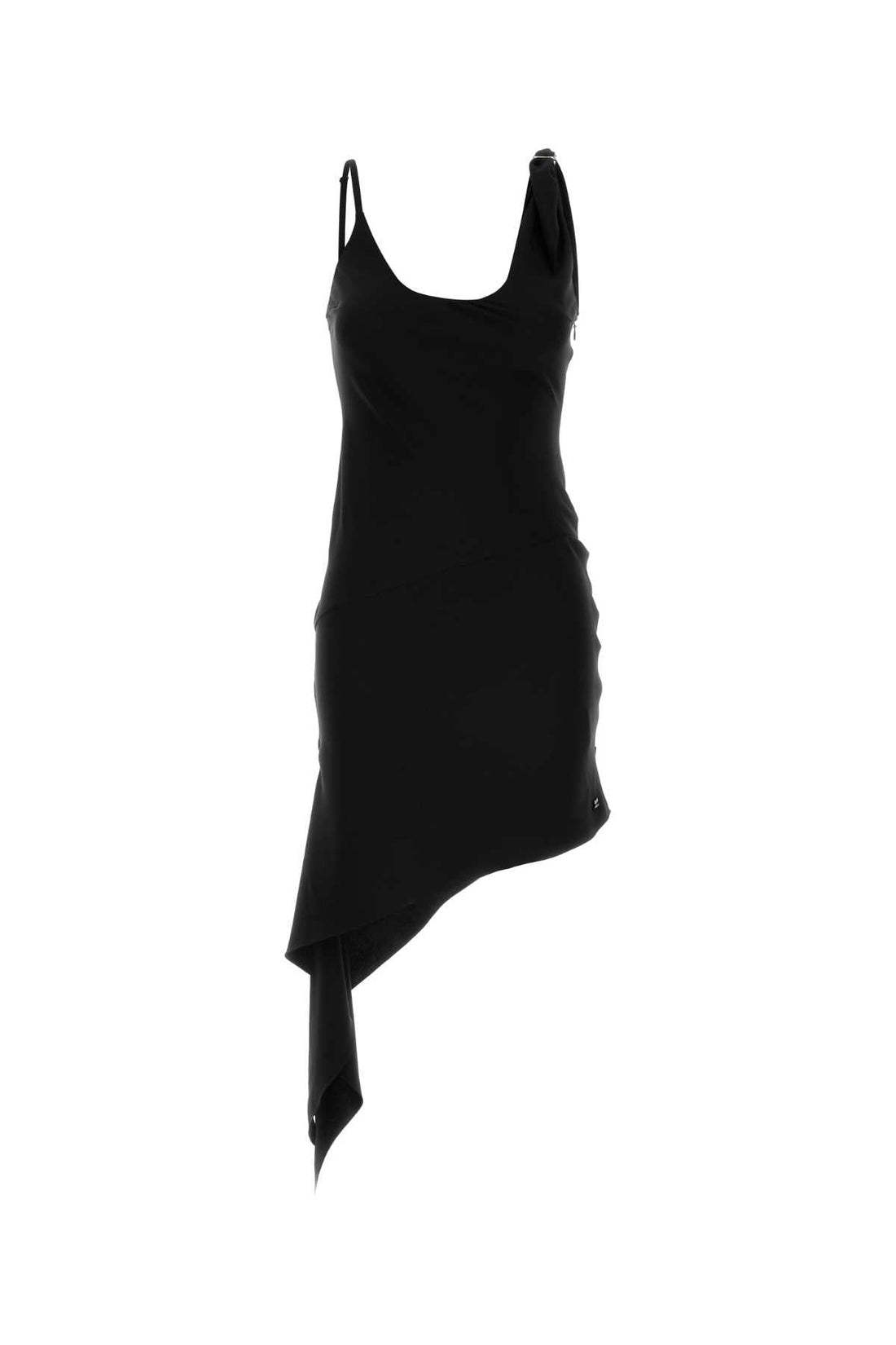 Courreges Women Black Polyester Mini Dress by Luosophy