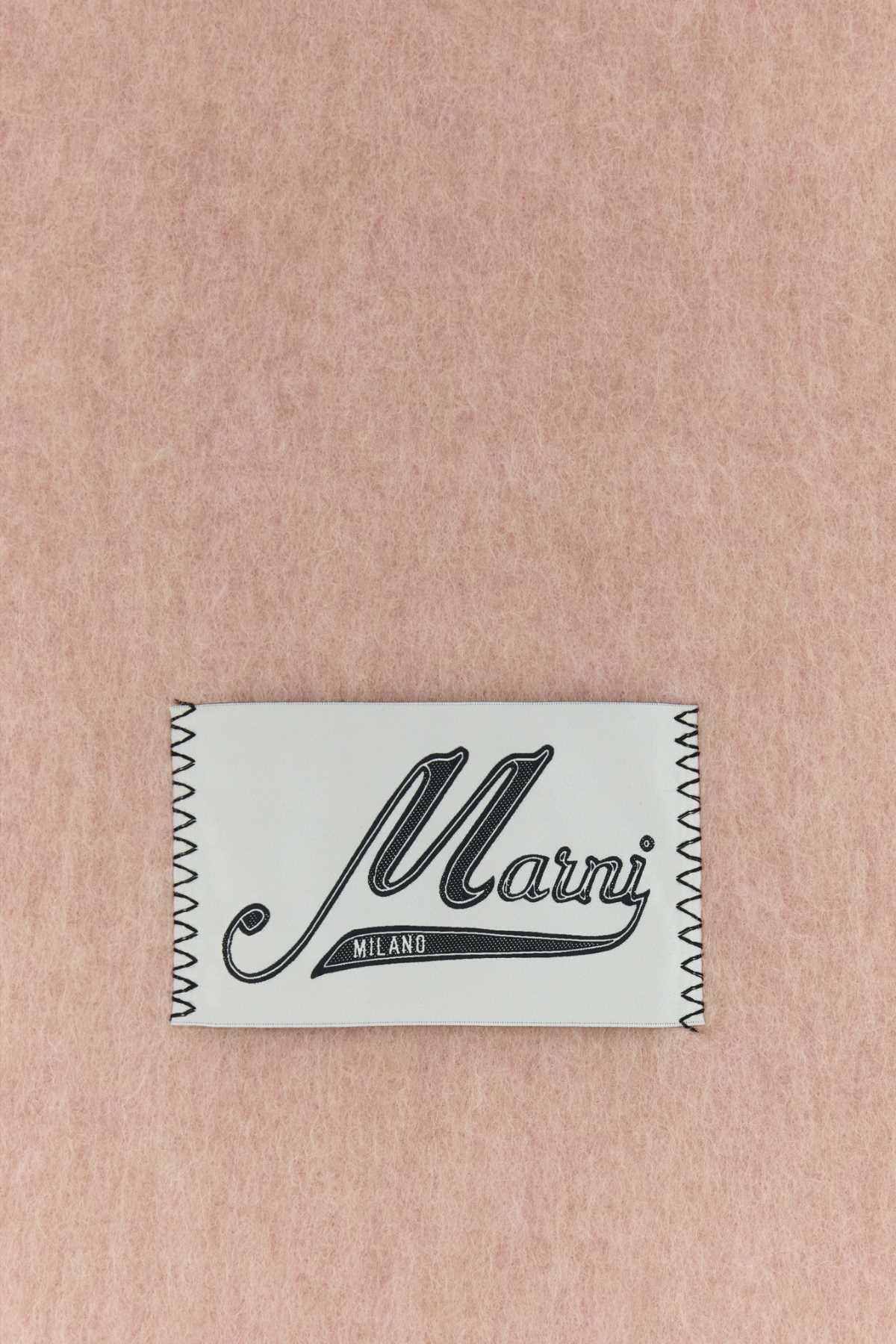 Marni Men Pink Alpaca Blend Scarf by Luosophy