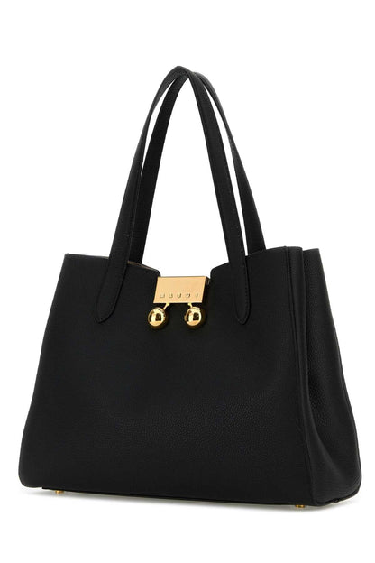 Marni Women Black Leather Trunkaroo Shoulder Bag by Luosophy