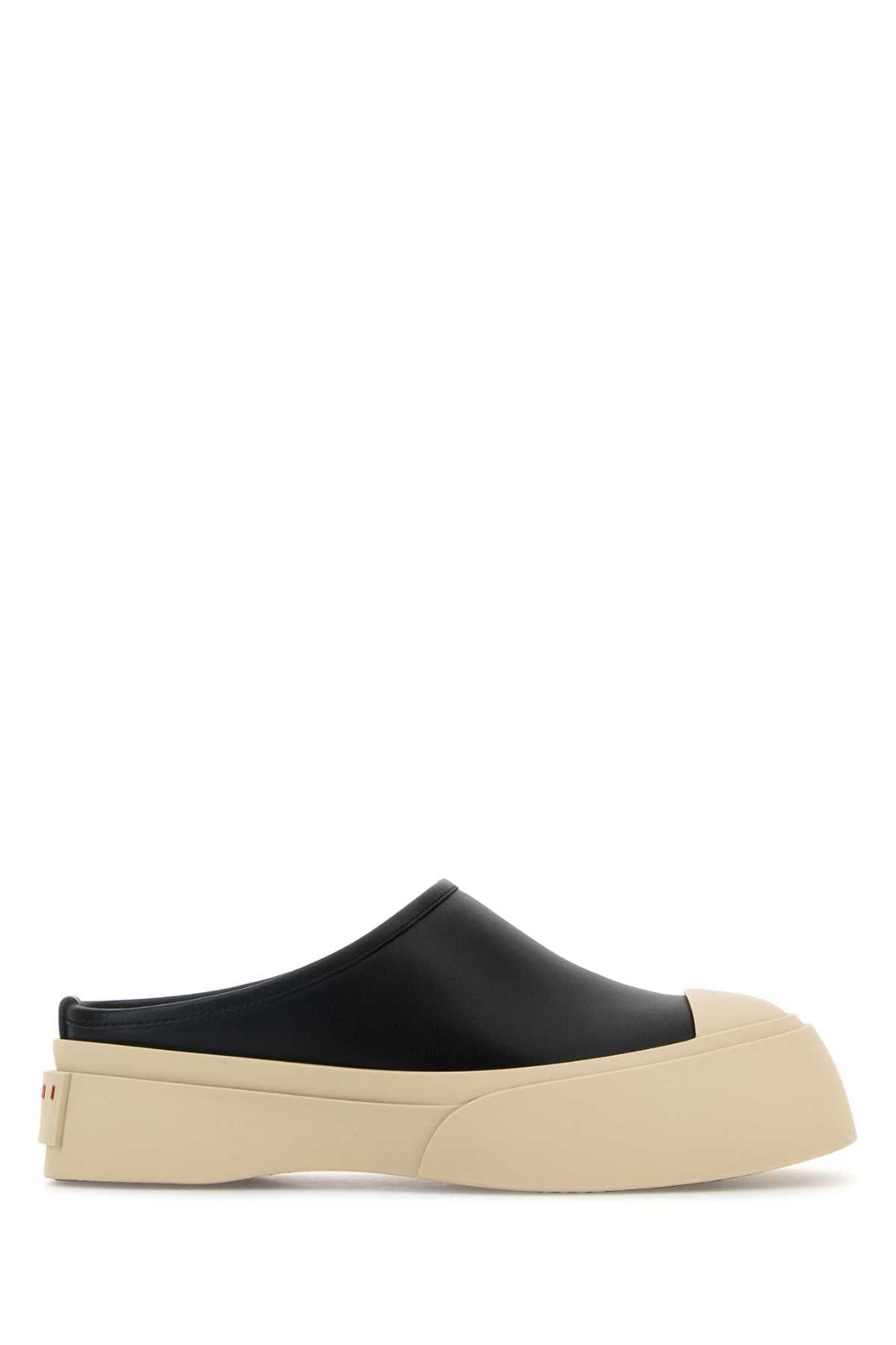 Marni Women Black Leather Pablo Slippers by Luosophy