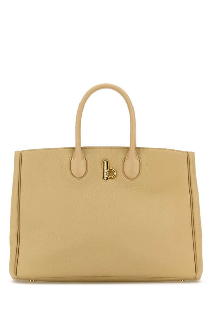 Burberry Women Beige Leather Medium Rocking Horse Handbag by Luosophy