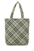 Burberry Men Embroidered Canvas Check Shopping Bag by Luosophy