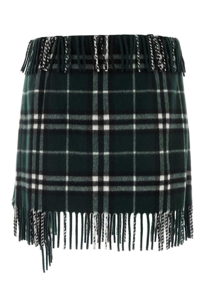 Burberry Women Embroidered Wool Blend Mini Skirt by Luosophy