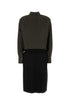 Maison Margiela Women Two-Tone Poplin And Wool Shirt Dress by Luosophy