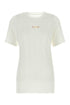 Maison Margiela Women White Cotton Blend T-Shirt by Luosophy