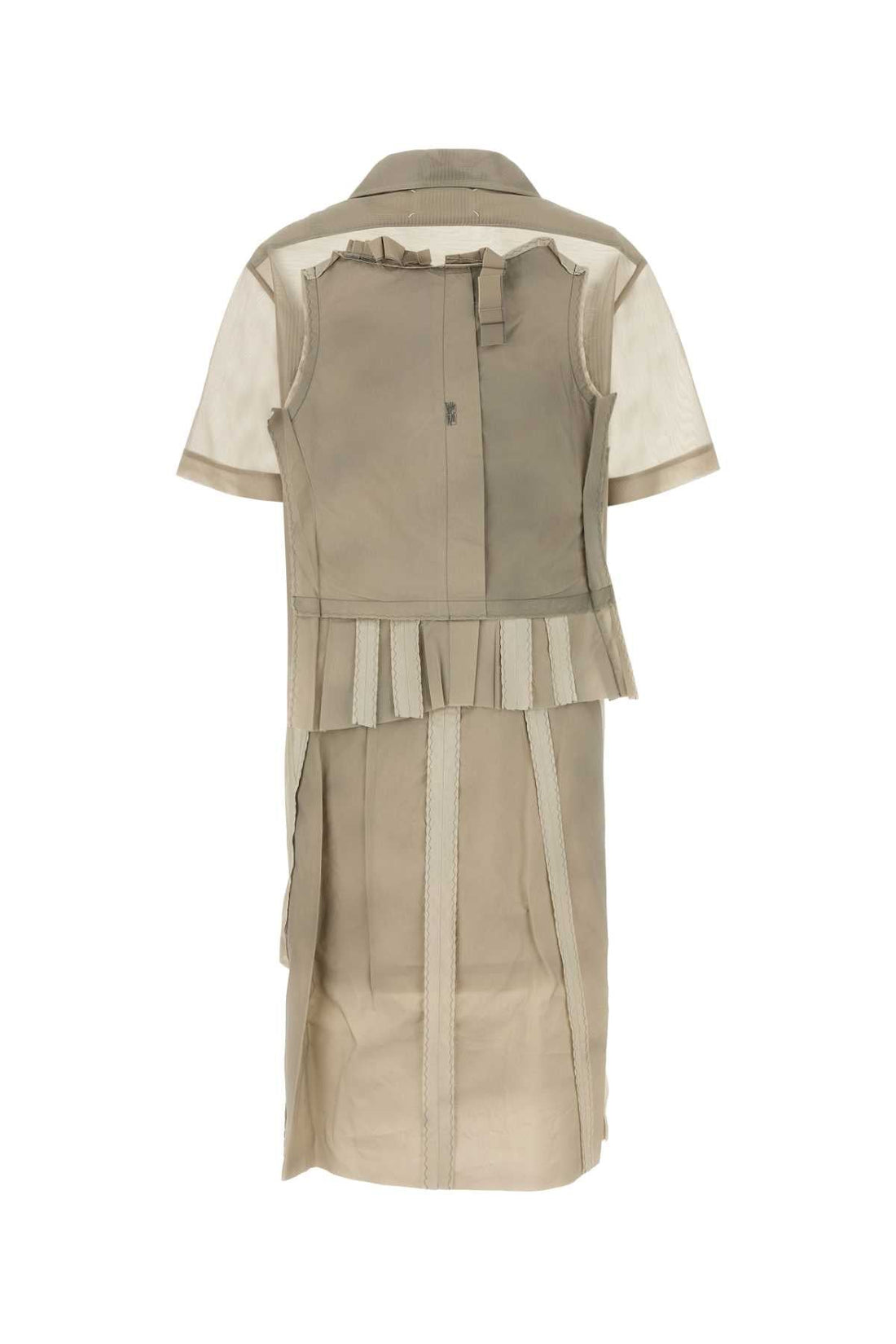Maison Margiela Women Cappuccino Mesh Shirt Dress by Luosophy
