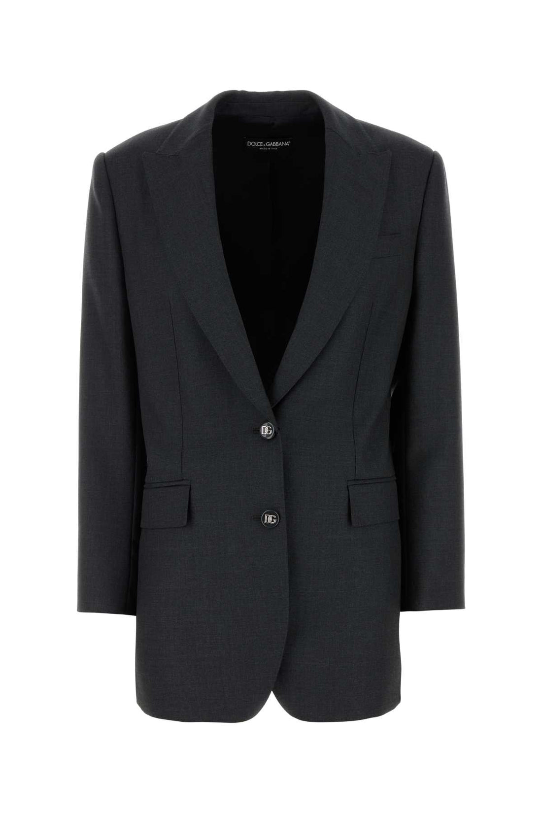 Dolce &amp; Gabbana Women Graphite Wool Blazer by Luosophy