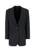 Dolce & Gabbana Women Graphite Wool Blazer by Luosophy