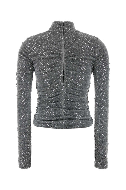 Dolce &amp; Gabbana Women Silver Jersey Top by Luosophy