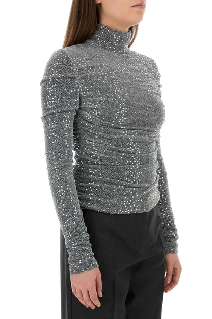 Dolce &amp; Gabbana Women Silver Jersey Top by Luosophy
