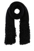 Loewe Women Black Alpaca Blend Scarf by Luosophy