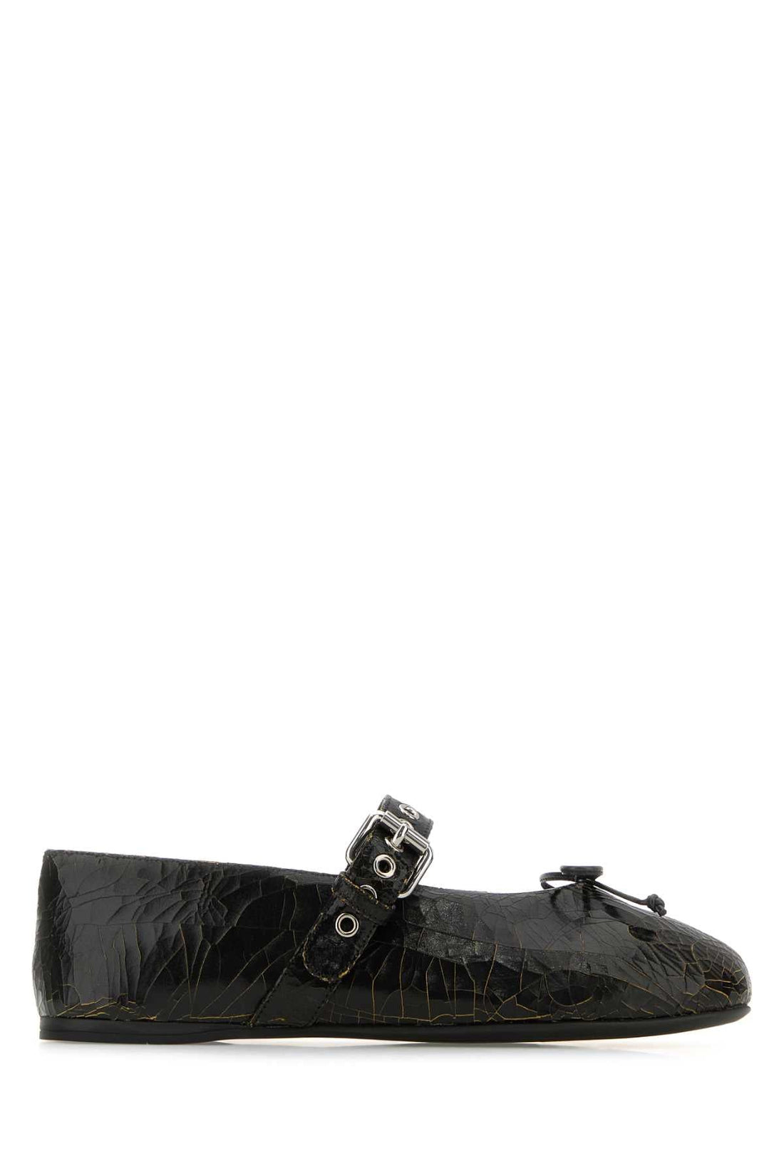 Miu Miu Women Black Leather Ballerinas by Luosophy