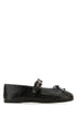 Miu Miu Women Black Leather Ballerinas by Luosophy
