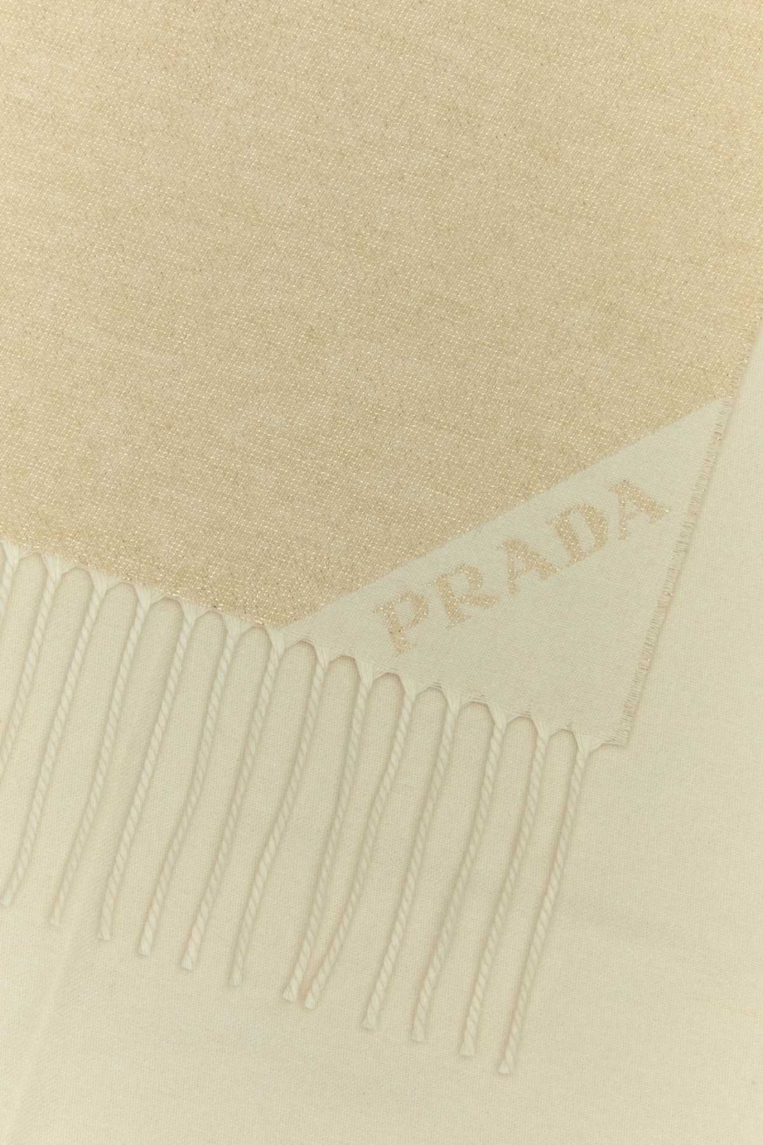 Prada Women Sand Silk Blend Scarf by Luosophy