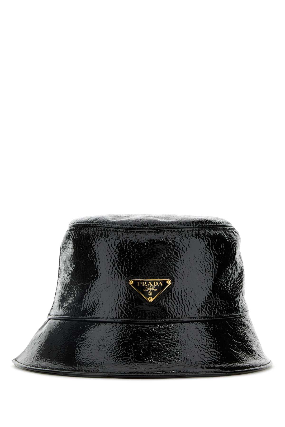 Prada Women Black Naplak Bucket Hat by Luosophy