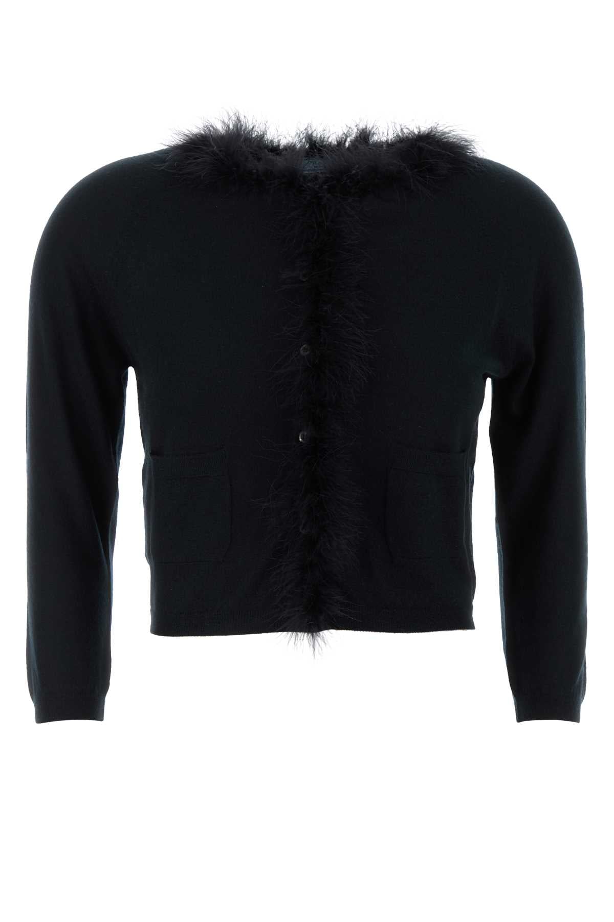 Prada Women Black Cashmere Cardigan by Luosophy